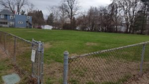 Proposed garden area sits behind church on South Grove Street.