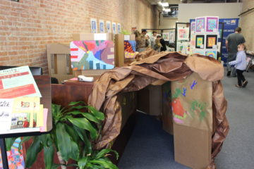 Art cave created by Crim Elementary students.
