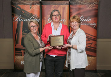  Classified Staff Team Award winners (left to right) Mary Busdeker, Barbara Berta and Marcia Seubert. (Photo provided by BGSU)