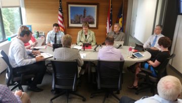 Wood County Commissioners listen to plans for solar field.