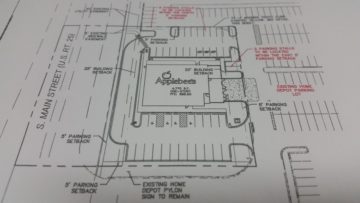 Applebee's drawing submitted earlier for parking variance.