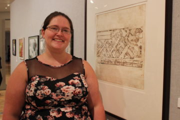 Roxanne Shea with her Best of Show winning print "Ariel View."