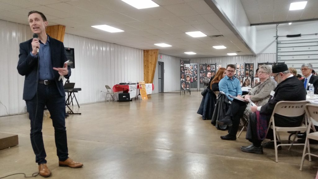 Michael S. Brown speaks at interfaith breakfast.