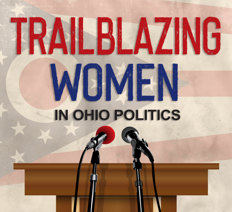 Trailblazing Women in Ohio Politics and podium with two microphones