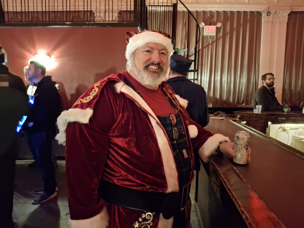 Bob Swanson dressed as Santa