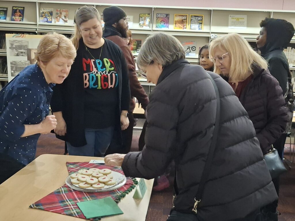 People tasting cookies