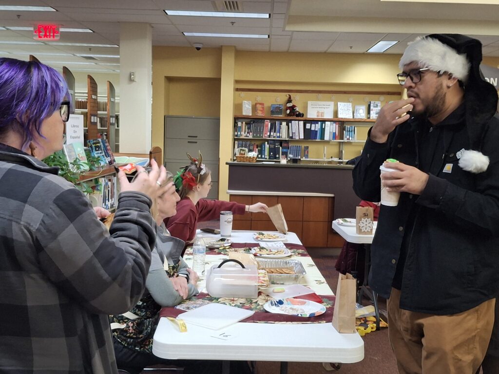 People tasting cookies
