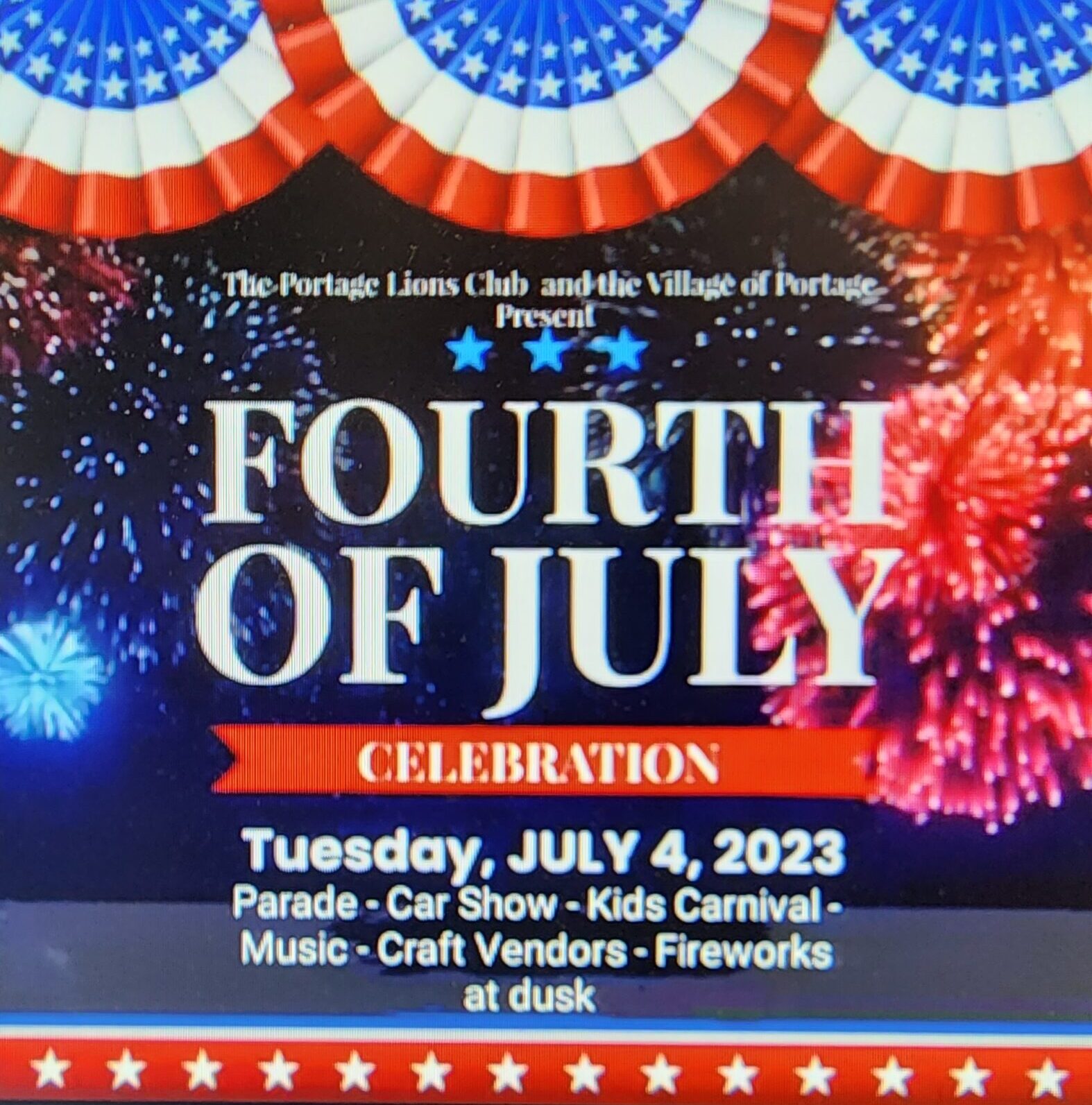 Portage to celebrate July 4 and town birthday with parade, fireworks