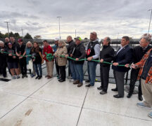 Ribbon cutting for outdoor pickleball courts at BG Community Center