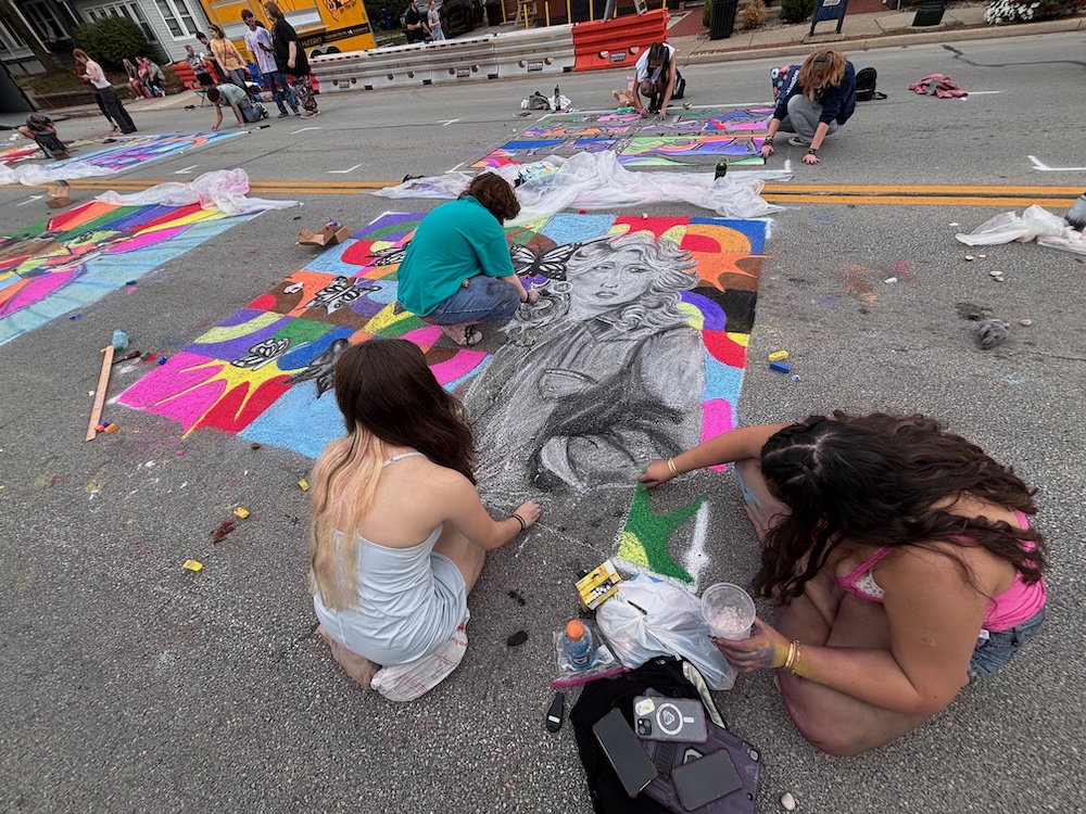 BGHS team blends realism and abstract chalk art to win Black Swamp Arts Festival’s Chalk Walk contest